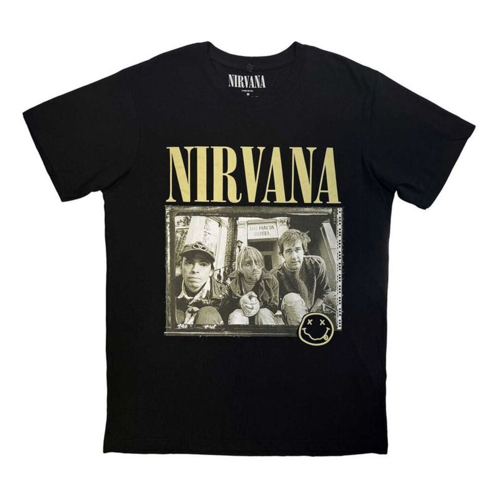Nirvana Unisex Adult Nevermind �'91 Hotel Photo T-Shirt / Black